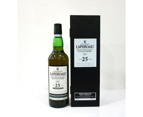 LAPHROAIG 25YO 2008 EDITION
A bottle of the Rare Laphroaig 25 year old Single Malt Scotch Whisky.  70cl.  50.9% abv.  In orig