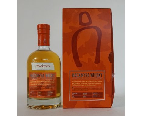 MACKMYRA - THE 1ST EDITION
A first edition bottling of the MACKMYRA SWEDISH SINGLE MALT WHISKY.  70cl.  46.1% abv.  Matured i