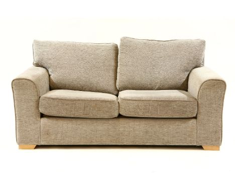 A modern grey upholstered sofa bed, 175cm wide, 92cm deep, 85cm high