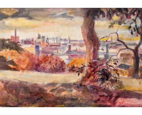 Terry Scales,&nbsp;British b.1933 -&nbsp;The Isle of Dogs, c.1979-80;&nbsp;watercolour on paper, signed lower right 'Terrence