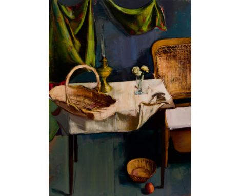 Nicholas Volley,&nbsp;British 1950-2006 -&nbsp;Still life;&nbsp;oil on canvas, 186.3 x 143.2 cm (unframed) (ARR)Provenance:th