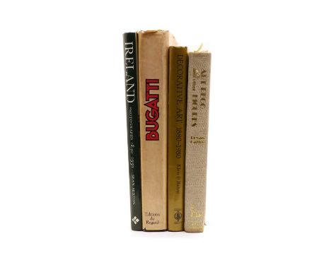 A collection of Art and design books, including Catley 'Art Deco Figures'; Bugatti bronzes; The Studio July-Dec 1905; Decorat
