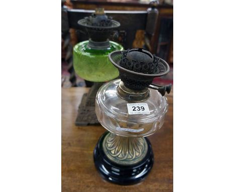 2 Victorian oil lamp bases