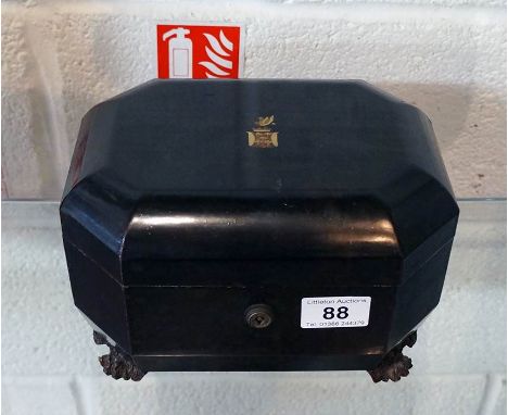 Oriental tea caddy with original inserts