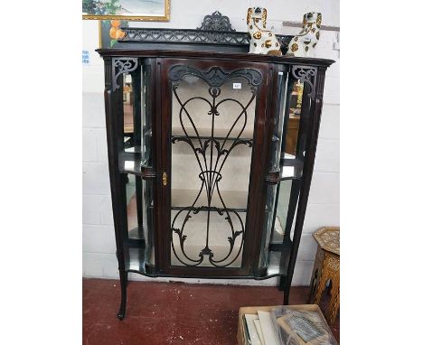 Large Art Nouveau mahogany display cabinet