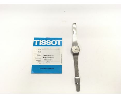 Vintage ladies Tissot watch with guarantee paperwork as pictured not seen running.
