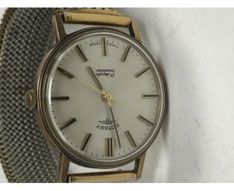 A Rotary wristwatch with gold plated strap .