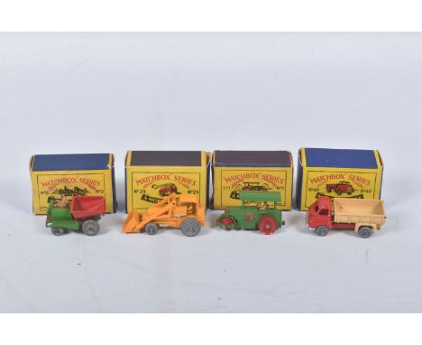 FOUR BOXED MOKO LESNEY CONSTRUCTION EQUIPMENT MODELS, Aveling Barford Diesel Road Roller, No.1, 1st version, straight canopy 
