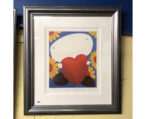 MACKENZIE THORPE- LOVE IS EVERYWHERE-LIMITED EDITION PRINT 19/85 SIGNED ARTISTS PROOF BLIND STAMP F/GLAZED 34CMX 41CM
