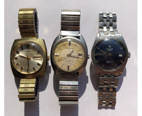 GENTLEMANS VINTAGE TISSOT AUTOMATIC PR516,GARRARD AUTOMATIC AND A PIERPONT OF SWITZERLAND AUTOMATIC WRIST WATCHES