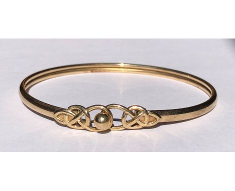 9CT GOLD BANGLE 7.6G APPROX