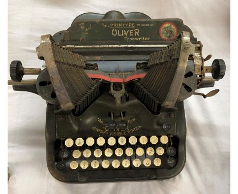 VINTAGE PRINT TYPE NO9 MANUAL TYPEWRITER-PATENT NOV5TH 1912         