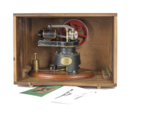 A Model Robinson Hot-Air Engine by Invicta Models, standing approx. 8" high, with 4½" diameter flywheel, described as size 'B