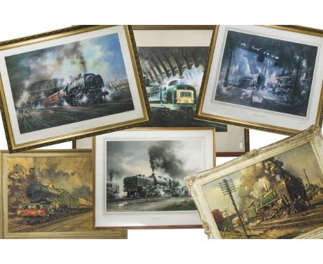 David Weston Terence Cuneo and Coulson Prints, All framed some with glazing, comprising two signed limited edition examples b