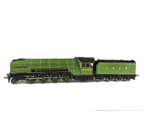 A Gauge 1 Electric 2-rail LNER 'Cock O'The North' 2-8-2 Locomotive and Tender, nicely-built and finished in lined LNER green 