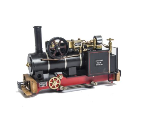 A G-Scale Live-Steam Gas-Fired Geared-Drive Oscillating-Cylinder 0-4-0 Steam Locomotive by Dampftechnik Regner, with adjustab