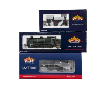 Bachmann 00 Gauge Steam and Diesel Locomotives, 32-153A SR green N Class No 1821, 31-169 L&YR BR black 2-4-2T No 50795 and 31