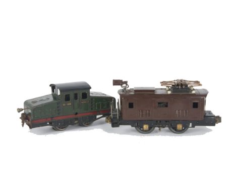 Märklin and Stronlite O Gauge 3-rail Electric 0-4-0 Locomotives, comprising Märklin steeple-cab RV 12890 in green, P-F, panto
