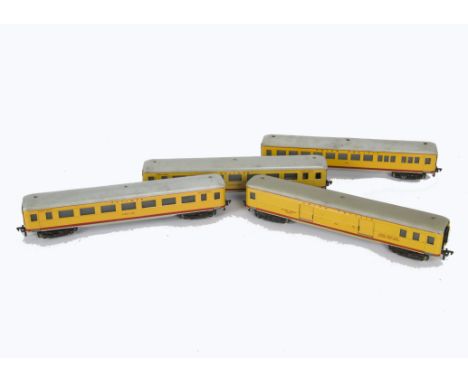 Fleischmann HO Gauge American 'Union Pacific' Tinplate Coaches, made in 'US Zone, Germany', comprising Pullman cars 'Ocean Vi