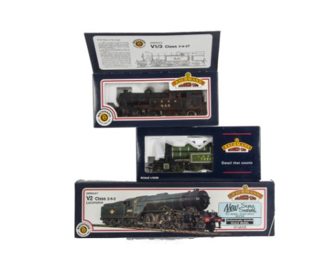 Bachmann 00 Gauge Class V1/3 and V2 Locomotives and Tenders, 31-608 LNER green class V3 Tank '7684', 31-606 LNER black class 