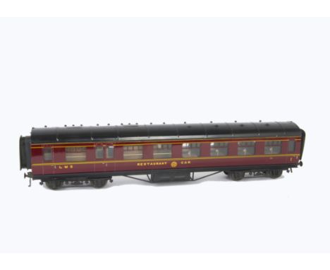 An Exley O Gauge Type K6 LMS 1st class Restaurant Car, in LMS maroon as no 52 with interior detailing, G, light corrosion to 