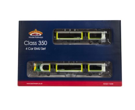 Bachmann 00 Gauge 31-031 Class 350/2 Desiro 4-Car EMU, n and grey livery, No 350238 in London Midland green, in original box,