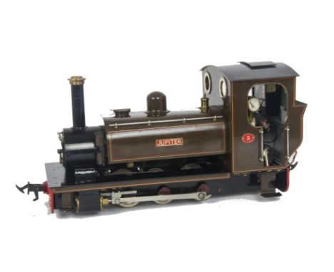 A G Scale Live Steam Gas-Fired Radio-Controlled 0-6-0 Saddle Tank Locomotive by Fareham Works, evidently made in 1989 as a fr