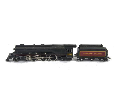 Rare export issue Hornby Dublo 00 Gauge 3-Rail Canadian Pacific Locomotive and Tender, VG, light wear 