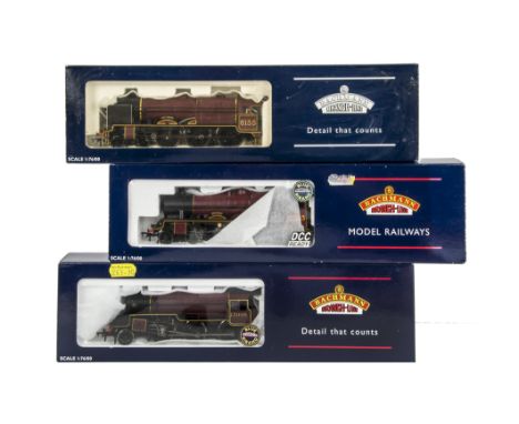 Bachmann 00 Gauge LMS crimson Locomotives and Tenders, 31-281 Parallel Boiler Scot Class 6155 'The Lancer', 32-175 Crab 2-6-0