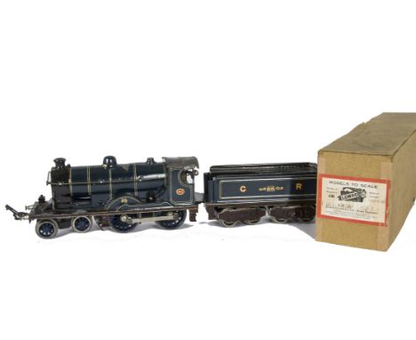 A Rare Boxed Leeds for Bassett-Lowke O Gauge ref 3604/0 Clockwork Caledonian Railway 'Dunalastair IV' 4-4-0 Locomotive and Bo
