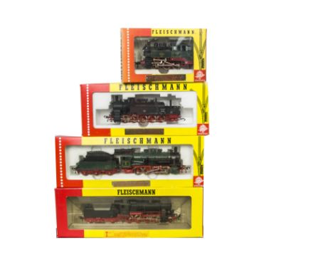 Fleischmann HO Gauge DB Steam Locomotives, black, 4156 2-8-0 56 2048, 4094 0-10-0 94 1730 (lacks cab), green 4147 0-8-0 4537 