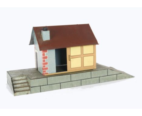 An Uncommon Early Kindler & Briel (Kibri) Goods Shed for O gauge or Larger, of soldered construction, with single-ramped high