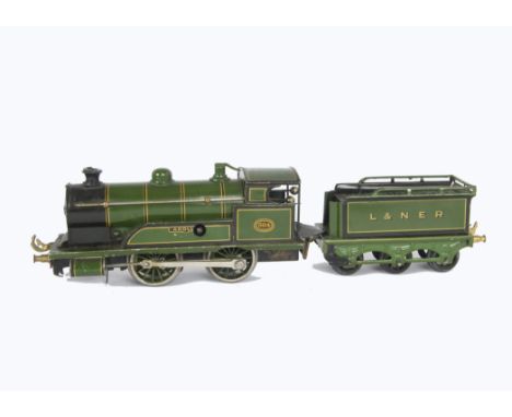 A Bing O Gauge Clockwork L&NER 'Apollo' 0-4-0 Locomotive and Tender, in tinprinted lined green livery with name 'Apollo' and 