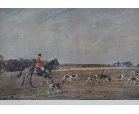 After Lionel Edwards, Cambridge University Day 1950,and another hunting print, both signed in pencil, 26 x 39cm.