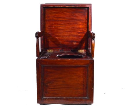 Victorian mahogany box seat commode.