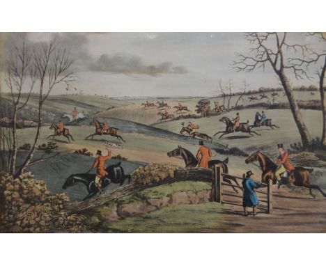 After M G Greensmith, signed print of a Regimental soldier of the Light Dragoons, four hand coloured prints of military inter