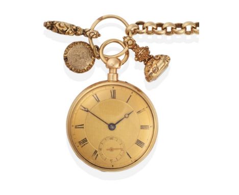 An 18ct Gold Half Quarter Repeating Duplex Pocket Watch, signed Barwise, London, No.9725, 1827, fusee duplex movement signed 