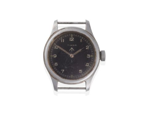 A World War II Military Wristwatch, signed Timor, know by collectors as one of ''The Dirty Dozen'', circa 1944, (calibre 6060