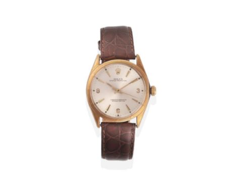 A 9ct Gold Automatic Centre Seconds Wristwatch, signed Rolex, Superlative Chronometer Officially Certified, model: Oyster Per