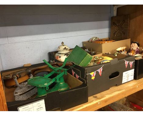 Shelf of assorted china