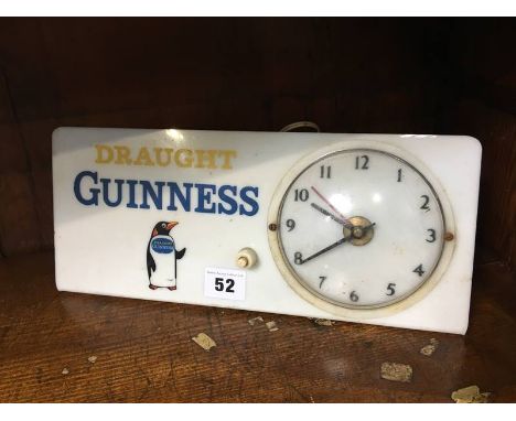 Guinness advertising clock / light