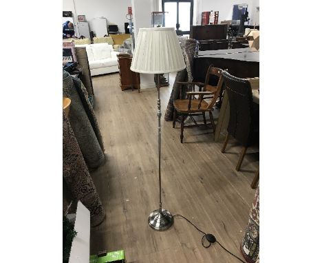BRUSHED STEEL STANDARD LAMP