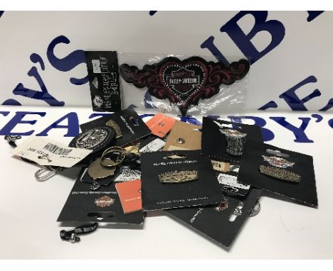 1 BOX OF HARLEY DAVIDSON ITEMS