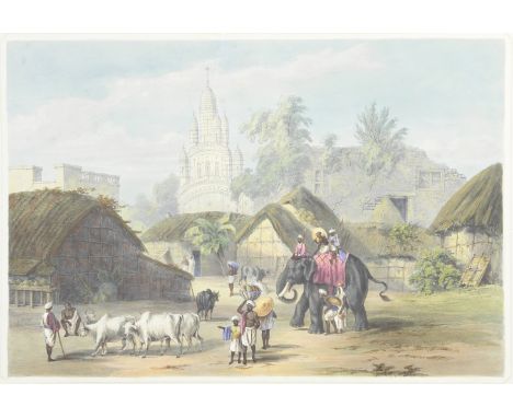 D'OYLY (CHARLES)Views of Calcutta and its Environs, FIRST EDITION,  lithographed pictorial title, 27 views on 25 tinted litho