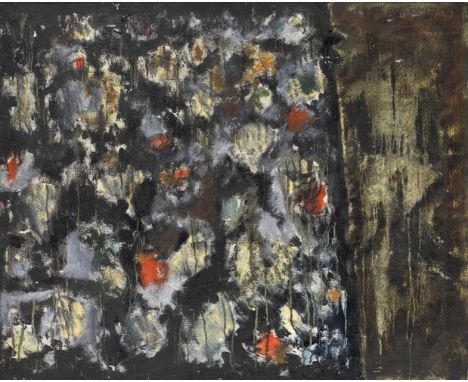 Michael Chow (Chinese, born 1939)Ancient forest, 1958 signed, titled and dated 'ANCIENT FOREST/CHOW YING WHA/1958 Feb.' (on t
