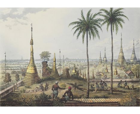 MOORE (JOSEPH)Eighteen Views Taken at &amp; Near Rangoon; [MARRYAT (FREDERICK) AND SAMUEL THORNTON. Six Coloured Prints, Illu