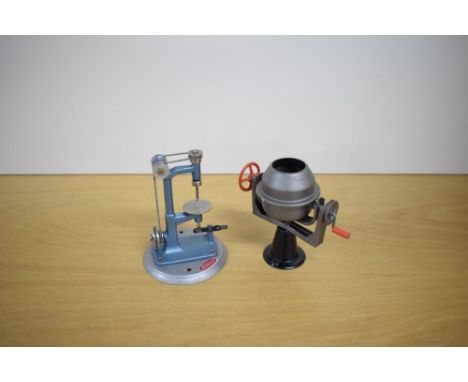 Two Wilesco Accessories, M51 Pedestal Drill and M63 Cement Mixer, both unboxed