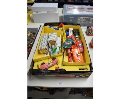 Scalextric, Part Set No GP32 includes both racing cars 1961 Lotus &amp; Cooper, one missing a wheel, both controllers with St