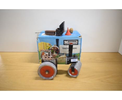 A Mamod Live Steam SR1A Steam Roller, burner tray present, funnel present, in original box, box tired