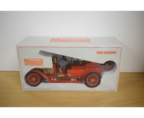 A Mamod Live Steam FE1 Fire Engine, accessory pack present, boxed with internal packaging